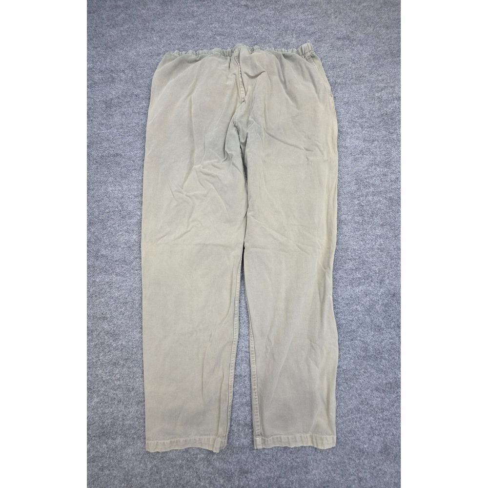 Vintage Gramicci Belted Pants Women's XL 18-20 Beige Green Faded Made USA - Picture 2 of 16